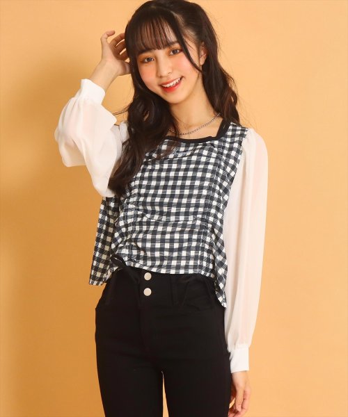 セール ドロスト袖シフォントップス アナップガール Anap Girl Magaseek