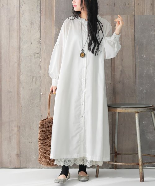 ダブルカラーシャツワンピース オシャレウォーカー Osharewalker Magaseek