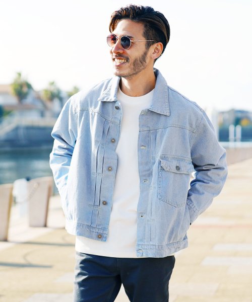 10ozデニムジャケット Gジャン メンズ ジージャン デニムジャケット ジャケット デニム 着こなし アウター ジギーズショップ Jiggys Shop Magaseek