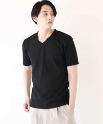 MK homme(エムケーオム)/ヘリンボーンTシャツ/ブラック