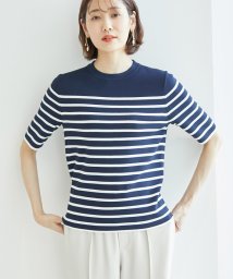 ROPE' PICNIC(ロペピクニック)/Beauty knit/ハーフスリーブニットトップス/WEB限定カラーあり/ネイビー系（41）