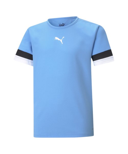 PUMA(プーマ)/キッズ サッカー TEAMRISE ゲームシャツ JR 120－160cm/TEAMLIGHTBLUE-PUMABLACK-PUMAWHITE