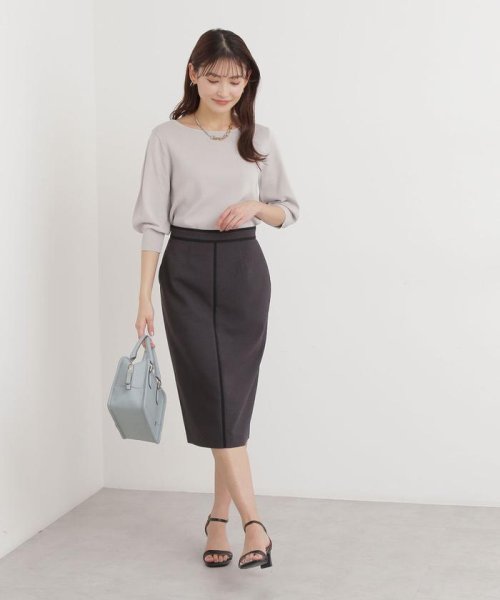 セール 洗える バイカラータイトスカート ナチュラルビューティーベーシック Natural Beauty Basic Magaseek