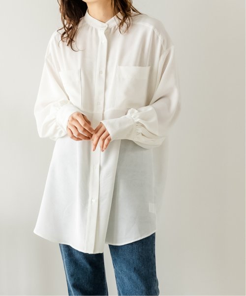 TRIANGLE PALETTE(トライアングルパレット)/袖ボリュームオーバーサイズシャツ/ホワイト