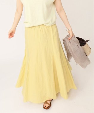 IENA/コットンリネンパネルフレアスカート/504570155