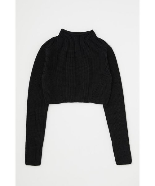 moussy(マウジー)/SHORT KNIT トップス/BLK