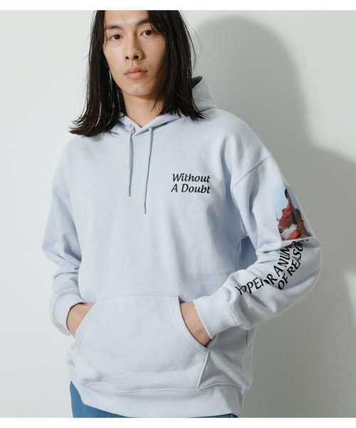 AZUL by moussy(アズールバイマウジー)/WITHOUT A DOUBT HOODIE/L/BLU1