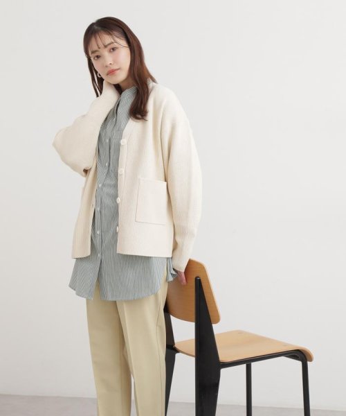 セール 洗える ボクシーニットカーデ ナチュラルビューティーベーシック Natural Beauty Basic Magaseek