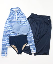 VacaSta Swimwear(バケスタ　スイムウェア（レディース）)/【BENETTON】ラッシュガード+ガウチョパンツセット(レディース)/ブルー