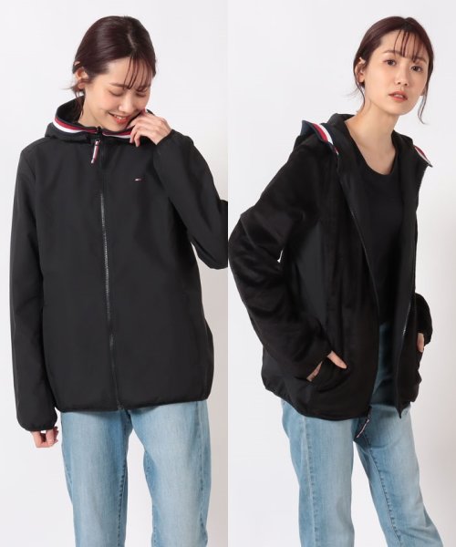 TOMMY HILFIGER(トミーヒルフィガー)/JS W MANDY REV BOMBER/ブラック