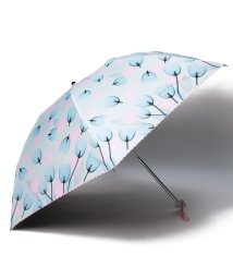 LANVIN en Bleu(umbrella)(ランバンオンブルー（傘）)/晴雨兼用折りたたみ日傘　スカラ　フラワー/サックスブルー