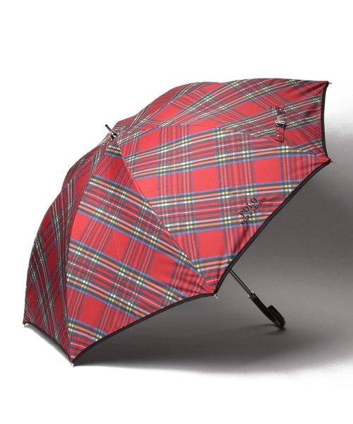 POLO RALPH LAUREN(umbrella)(ポロラルフローレン（傘）)/晴雨兼用日傘　バイヤスチェック/レッド