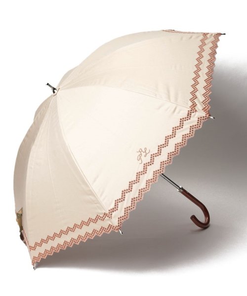 POLO RALPH LAUREN(umbrella)(ポロラルフローレン（傘）)/晴雨兼用日傘　”無地刺繍”/ダークブラウン 