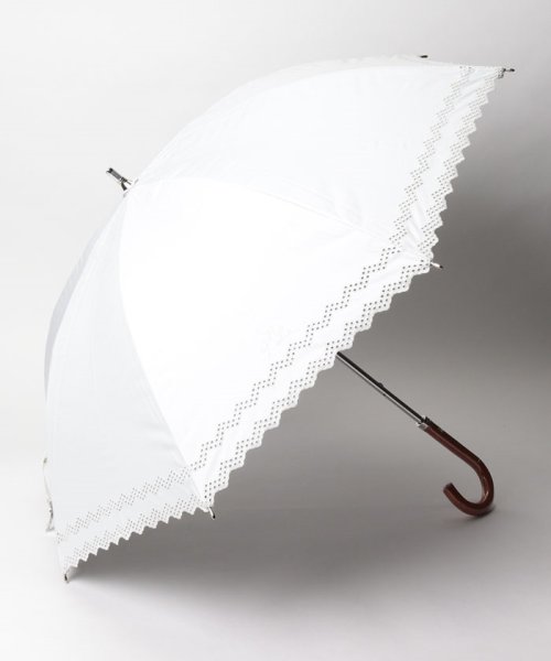 POLO RALPH LAUREN(umbrella)(ポロラルフローレン（傘）)/晴雨兼用日傘　”無地刺繍”/オフホワイト
