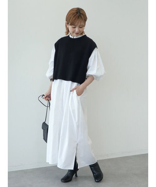 セール Setニットベスト ギャザーシャツワンピース アメリカンホリック American Holic Magaseek