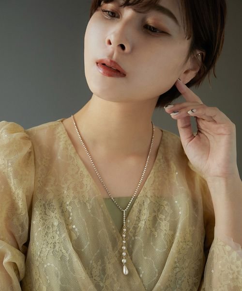 ネックレス レディース パール 結婚式 アクセサリー ロングネックレス パールネックレス プレゼント ジュエリー ゴールド パーティー 大人 フォーマル 二次会 ニアナ Niana Magaseek