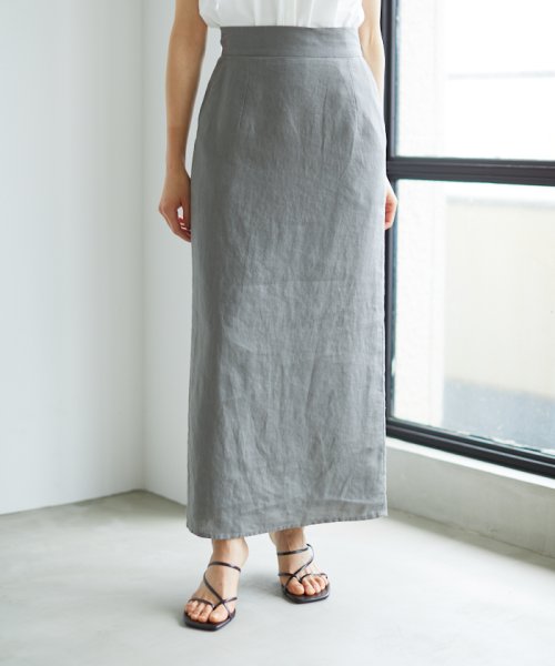 セール リネンiラインスカート ナノ ユニバース Nano Universe Magaseek