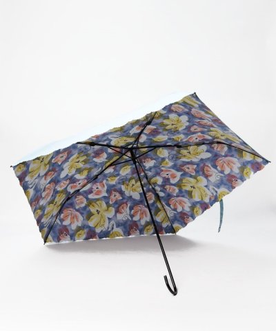 晴雨兼用折りたたみ日傘 ”バックプリント ロマンティックフラワー”