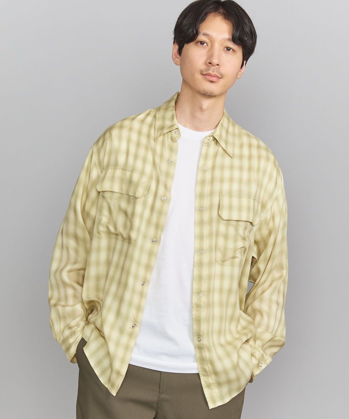 人気を誇る By ドレープ シャツ オンブレチェック トップス Www Tribuna Org Mx