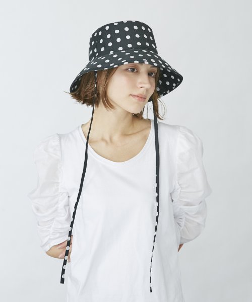 Chapeaud'O(Chapeaud’O)/Chapeau d' O Dots Print Hat/ブラック