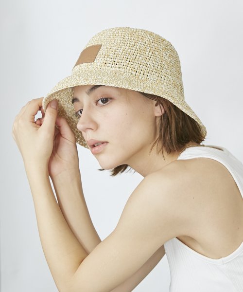 Chapeaud'O(Chapeaud’O)/Chapeau d' O Paper Mix Crochet Bucket/ベージュ