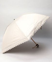 POLO RALPH LAUREN(umbrella)(ポロラルフローレン（傘）)/晴雨兼用折りたたみ日傘　ボーダー刺繍/ベージュ