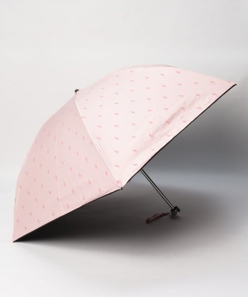 POLO RALPH LAUREN(umbrella)(ポロラルフローレン（傘）)/晴雨兼用折りたたみ日傘　ロック刺繍/ピンク