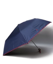 POLO RALPH LAUREN(umbrella)(ポロラルフローレン（傘）)/晴雨兼用折りたたみ日傘　ピンドット/ディープブルー