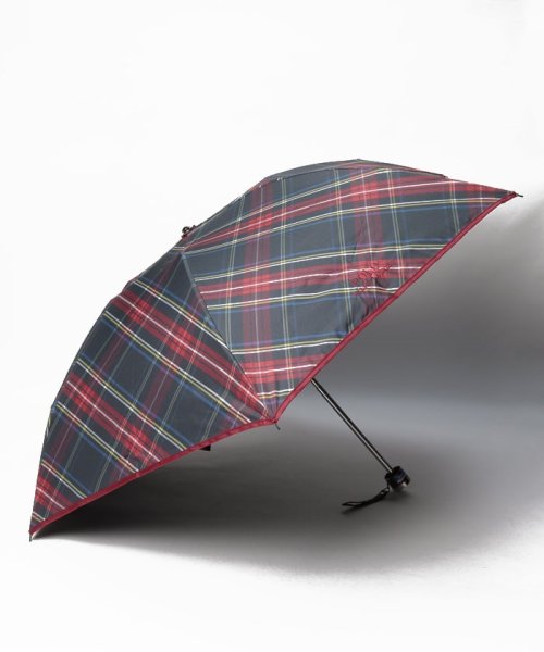 POLO RALPH LAUREN(umbrella)(ポロラルフローレン（傘）)/晴雨兼用折りたたみ日傘　バイヤスチェック/ブラック