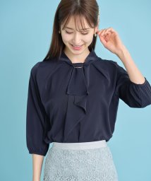 tocco closet(トッコクローゼット)/ボウタイアクセサリー付きブラウス/NAVY