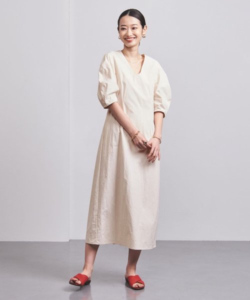 United Arrows N パフスリーブ ｖネック ワンピース W ユナイテッドアローズ United Arrows Magaseek