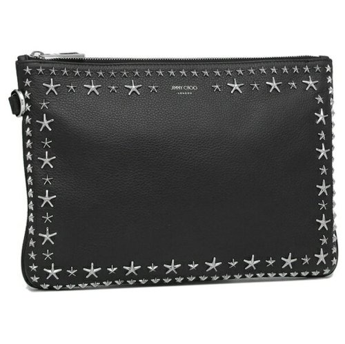 ジミーチュウ デレク クラッチバッグ ブラック 