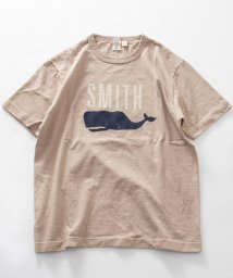 NOLLEY’S goodman(ノーリーズグッドマン)/【BARNS OUTFITTERS】別注 吊り編みTシャツ SMITH クジラ/ベージュ