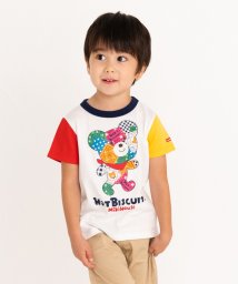 MIKI HOUSE HOT BISCUITS(ミキハウスホットビスケッツ)/バンダナ柄半袖Tシャツ/ホワイト