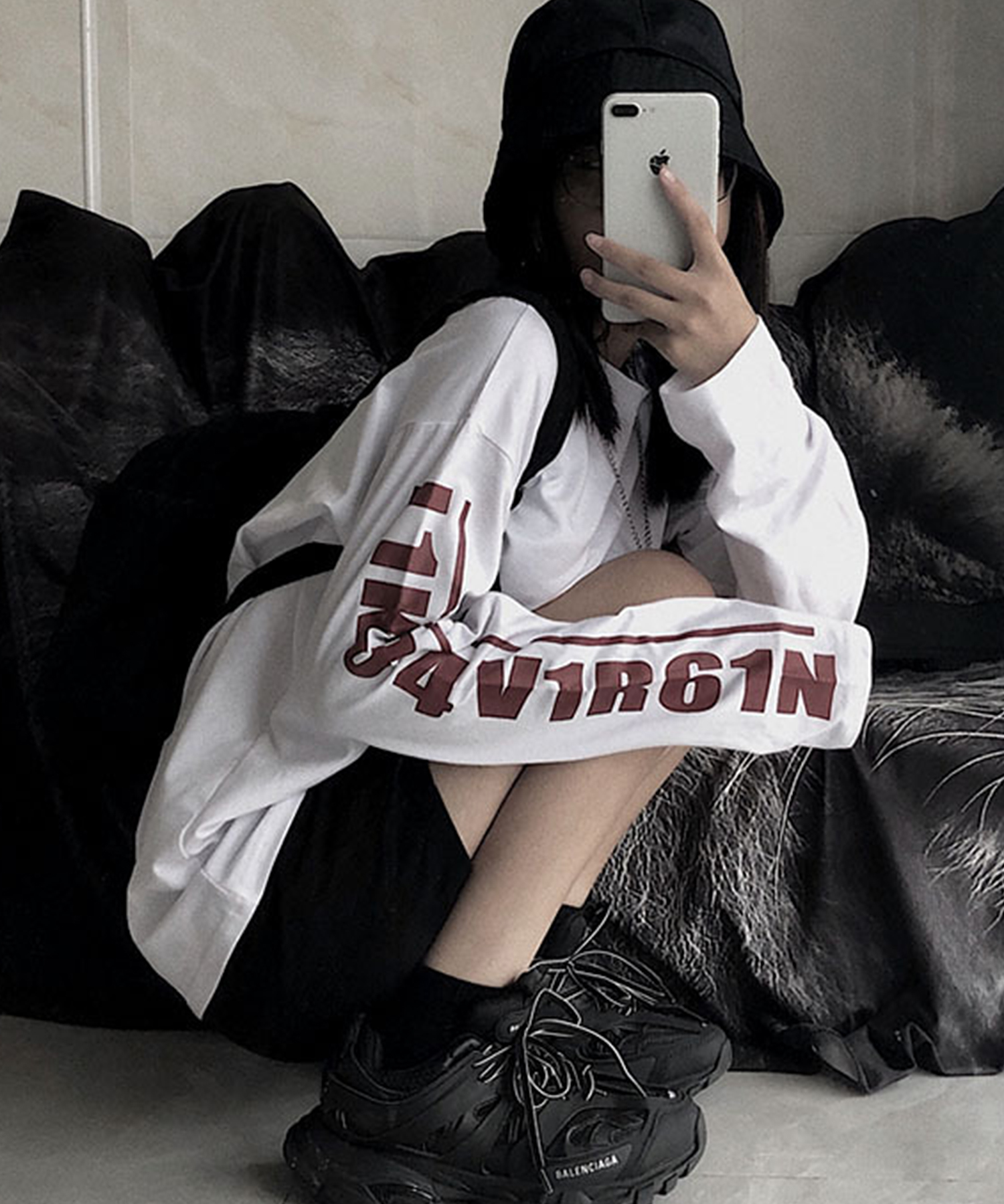 ストリート袖プリント ロンt デバイス Device Magaseek