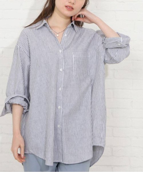 洗濯機可 麻混 ドライタッチ フレンチリネン前開きシャツ シューラルー Shoo La Rue Magaseek