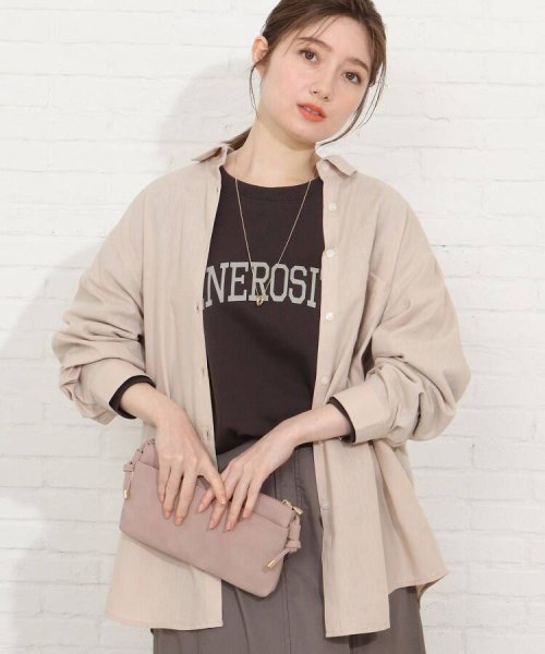 セール 洗濯機可 麻混 ドライタッチ フレンチリネン前開きシャツ シューラルー Shoo La Rue Magaseek