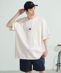 TOMMY JEANS(トミージーンズ)/ラウンドロゴクルーネックTシャツ/ホワイト