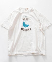 NOLLEY’S goodman(ノーリーズグッドマン)/【BARNS OUTFITTERS】別注 吊り編みTシャツ GOOD MORNING ニワトリ/ホワイト