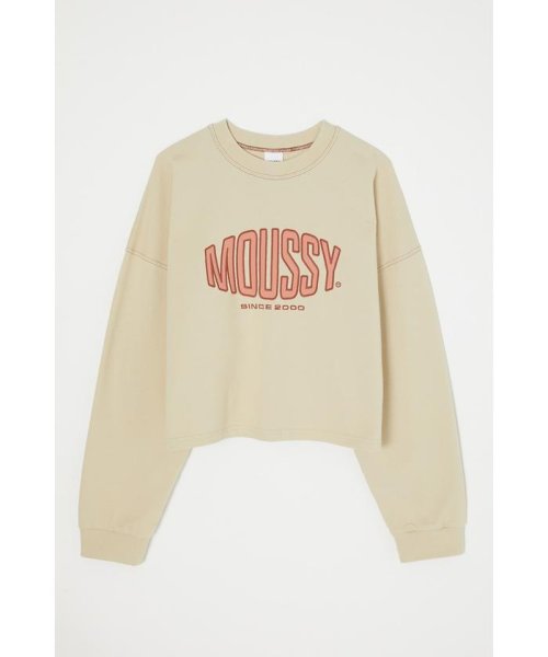 moussy(マウジー)/PATCHED OVAL MOUSSY LOGO プルオーバー/L/BEG1
