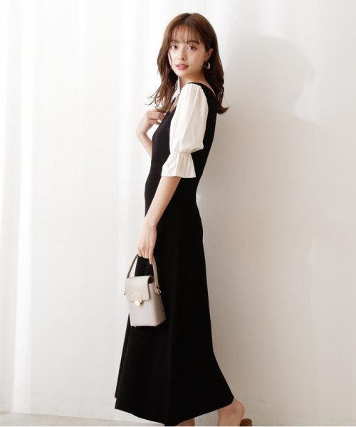 セミフレアハイウエストニットワンピース プロポーション ボディドレッシング Proportion Body Dressing Magaseek