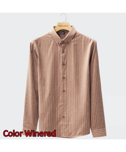 セール メンズ ファッション シャツ レディース 男女兼用 長袖 開襟 カッターシャツ ストライプシャツ スリムシャツ 春物 秋物 マウマウ Mowmow Magaseek
