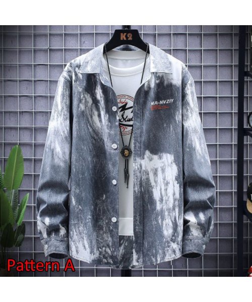 セール メンズ ファッション カジュアルシャツ レディース 男女兼用 長袖 開襟 カッターシャツ タイダイ染め シャツ 春物 秋物 マウマウ ファッション Mowmow Fashion Magaseek