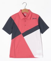 SRIXON(スリクソン)/【松山英樹プロ着用モデル ジュニア別注】カラーブロックプロモデルシャツ(遮熱/吸汗速乾/UVケア(UPF15)/クーリング効果)/ピンク