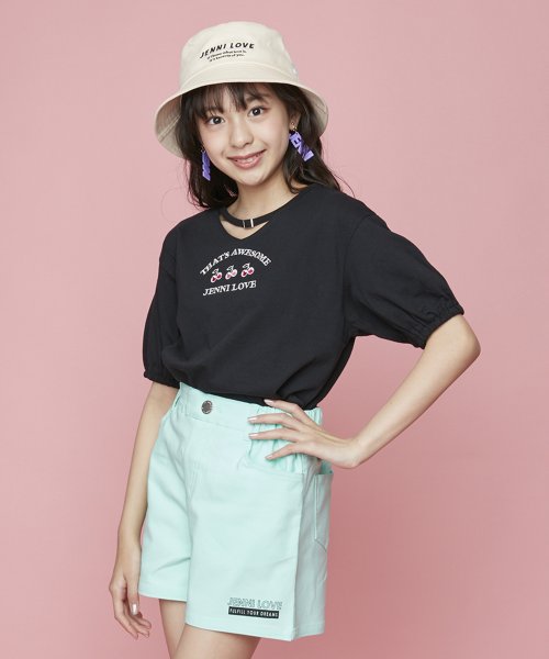 セール チョーカー風パフスリーブtシャツ ジェニィラブ Jenni Love Magaseek