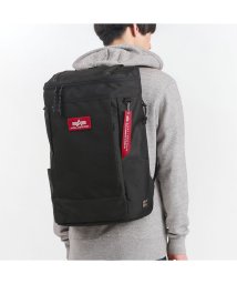 ALPHA INDUSTRIES(アルファインダストリーズ)/アルファインダストリーズ リュック ALPHA INDUSTRIES ボックスデイパックL 大容量 A4 B4 A3 30L ノートPC 通学 TZ1073/ブラック系2