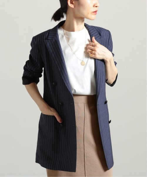 Topネイビーストライプジャケット ヴェルメイユ パー イエナ Vermeil Par Iena Magaseek