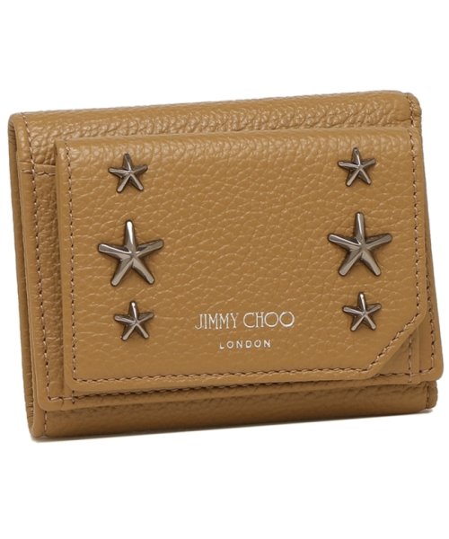 セール ジミーチュウ 三つ折り財布 ビアーレ ミニ財布 ベージュ メンズ レディース Jimmy Choo Bealeuuf ジミーチュウ Jimmy Choo Magaseek