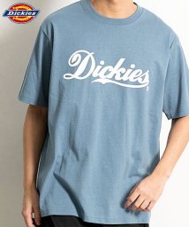 SB Select(エスビーセレクト)/Dickies ロゴプリントクルーネック半袖ビッグTシャツ ディッキーズ Tシャツ メンズ 半袖 プリント ロゴ ブランド トップス カットソー カレッジ  黒/サックス