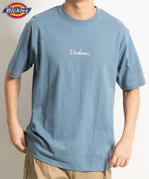 Dickies バックプリントクルーネック半袖刺繍入りビッグtシャツ ディッキーズ Tシャツ メンズ ブランド 半袖 刺繍 トップス ロゴ ビッグシルエット 綿 エスビーセレクト Sb Select Magaseek